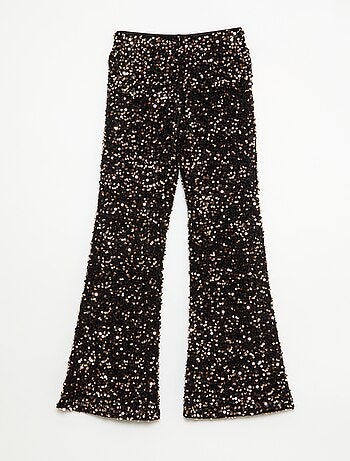 Pantaloni svasati lucidi