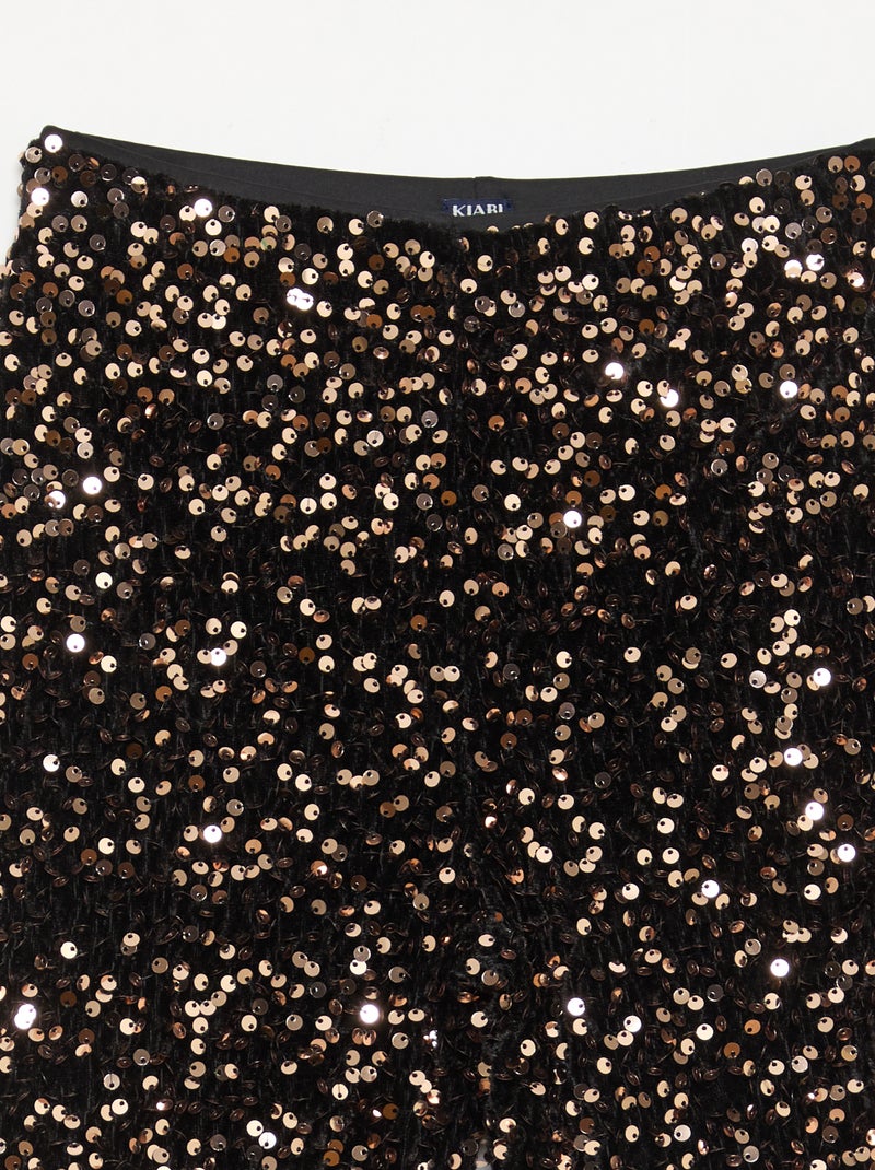 Pantaloni svasati lucidi Giallo - Kiabi