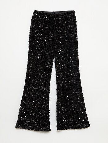 Pantaloni svasati lucidi