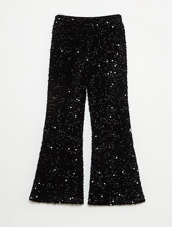 Pantaloni svasati lucidi