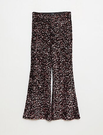Pantaloni svasati lucidi