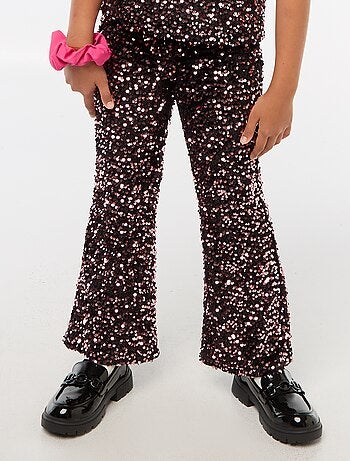 Pantaloni svasati lucidi