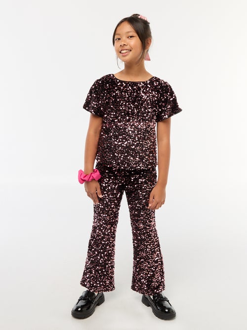 Pantaloni svasati lucidi - Kiabi