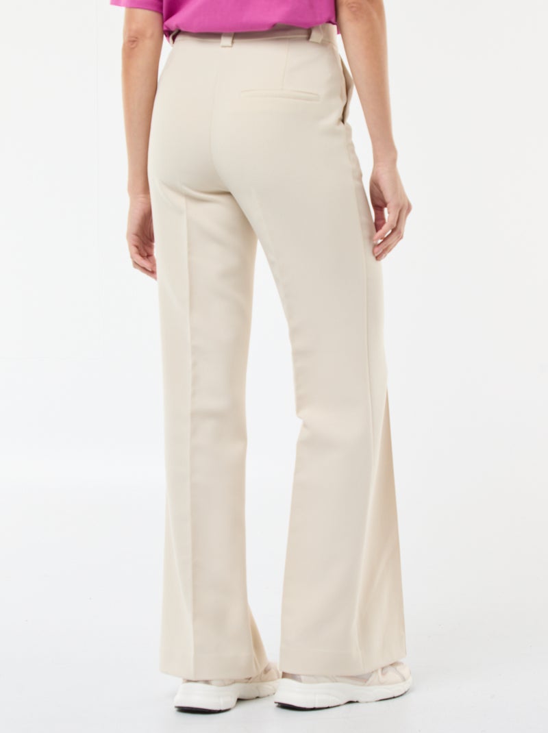 pantaloni-svasati-tinta-unita-beige-donna-20-00-kiabi