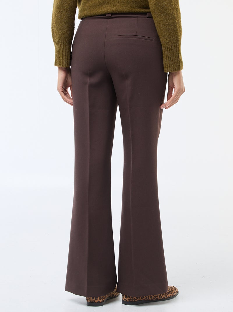 Pantaloni svasati tinta unita Marrone - Kiabi