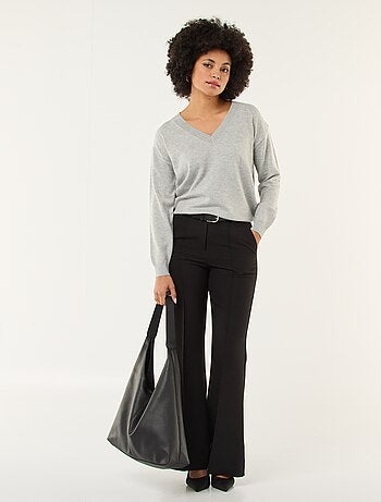 Pantaloni svasati tinta unita