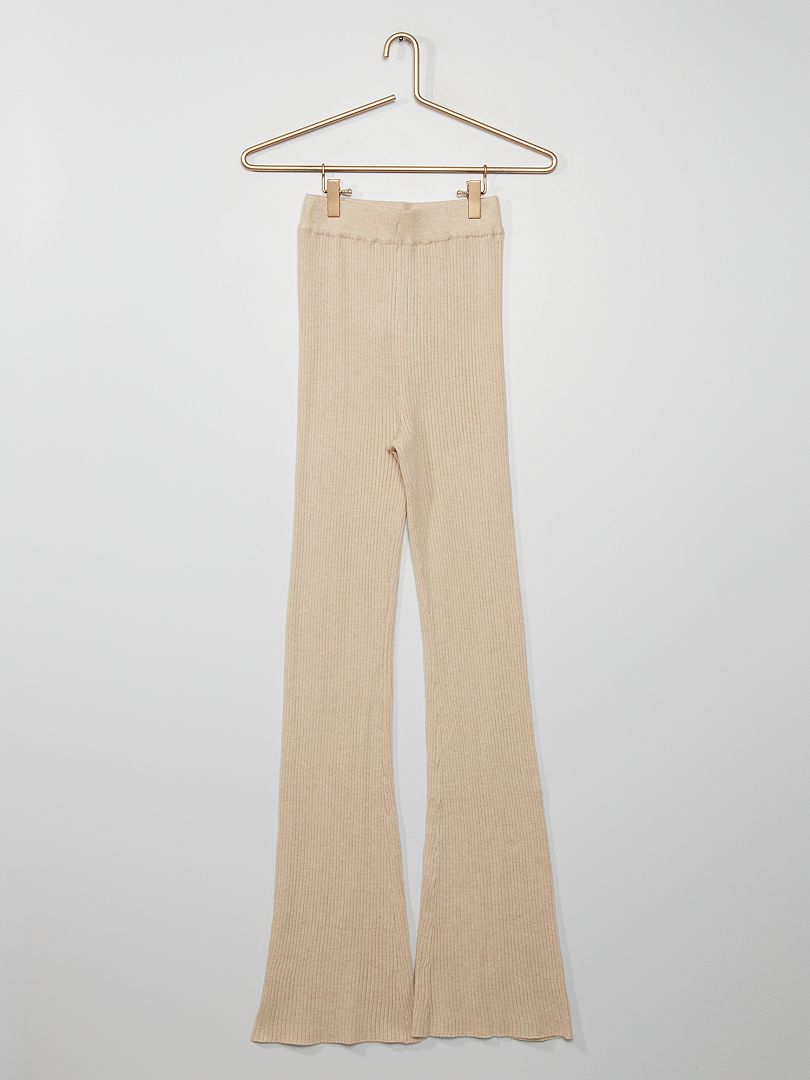Pantaloni taglio bootcut beige - Kiabi