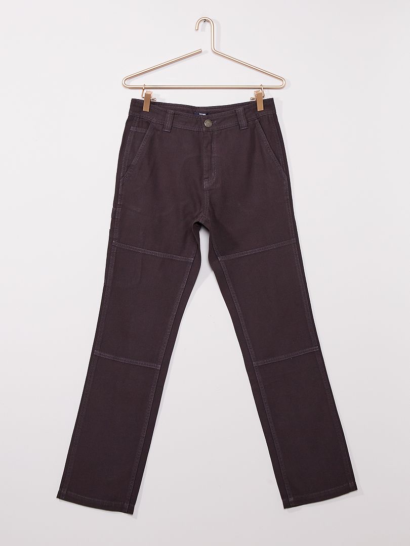 Pantaloni taglio dritto stile carpentiere grigio scuro - Kiabi