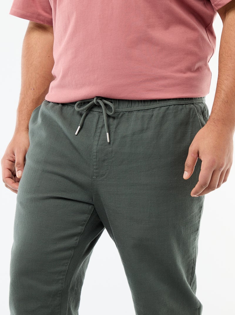 Pantaloni taglio dritto stile jogpant Verde - Kiabi