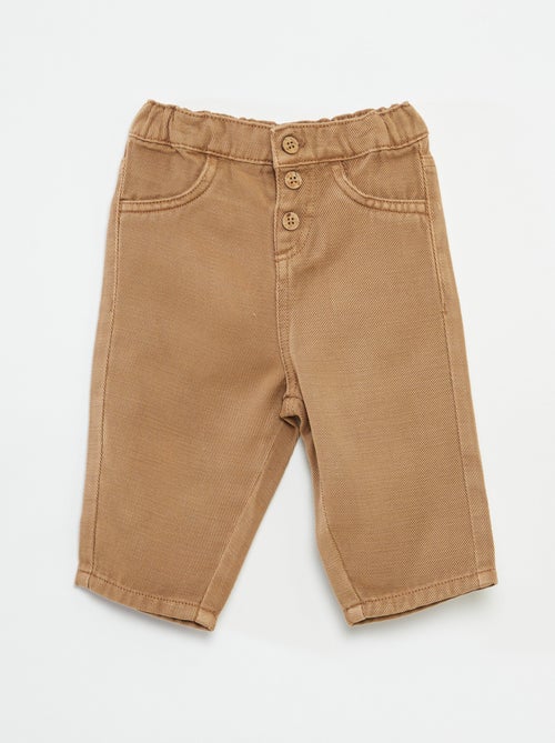 Pantaloni taglio fit a vita 3/4 - Kiabi