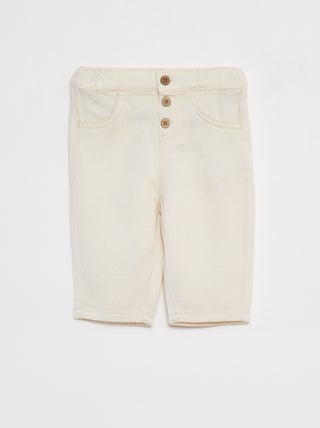 Pantaloni taglio fit a vita 3/4