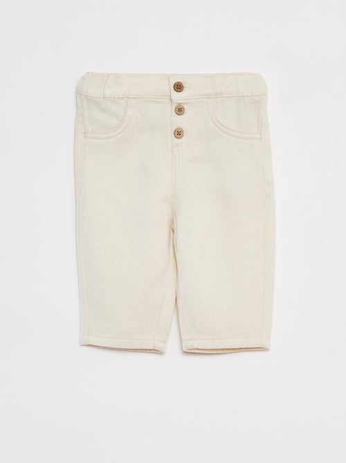 Pantaloni taglio fit a vita 3/4 - Kiabi