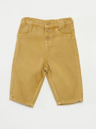 Pantaloni taglio fit a vita 3/4