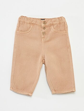 Pantaloni taglio fit a vita 3/4