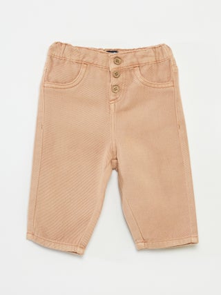 Pantaloni taglio fit a vita 3/4