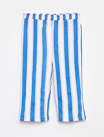 Pantaloni taglio paperbag con motivo a righe