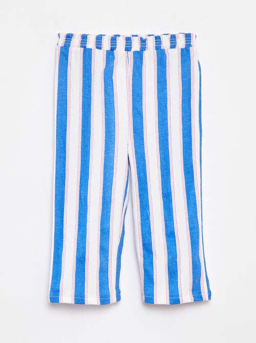 Pantaloni taglio paperbag con motivo a righe - Kiabi