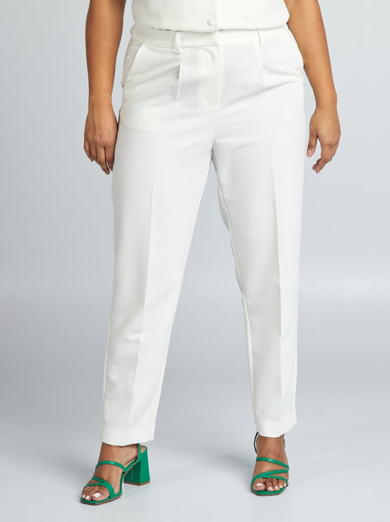 Pantaloni taglio sigaretta BIANCO - Kiabi