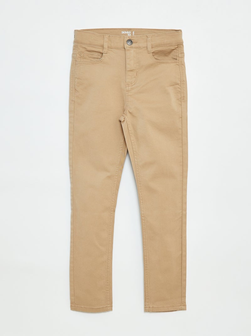 Pantaloni taglio skinny / modello molto aderente a 5 tasche Beige - Kiabi