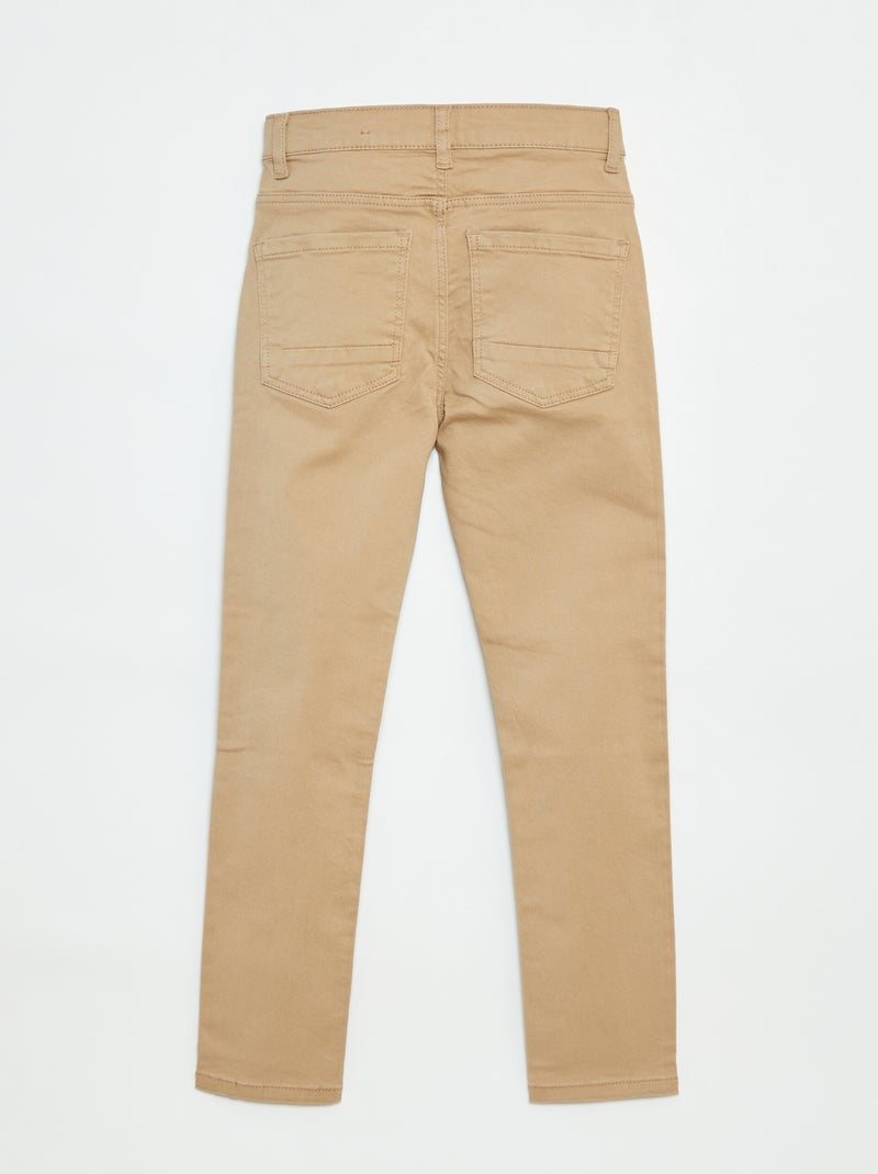 Pantaloni taglio skinny / modello molto aderente a 5 tasche Beige - Kiabi
