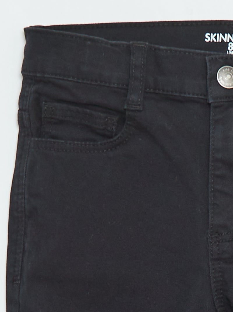 Pantaloni taglio skinny / modello molto aderente a 5 tasche nero - Kiabi