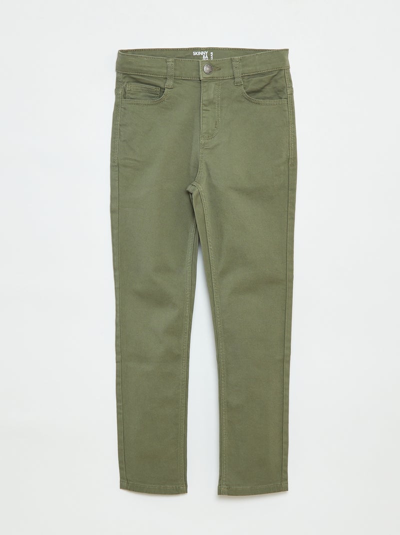 Pantaloni taglio skinny / modello molto aderente a 5 tasche Verde - Kiabi