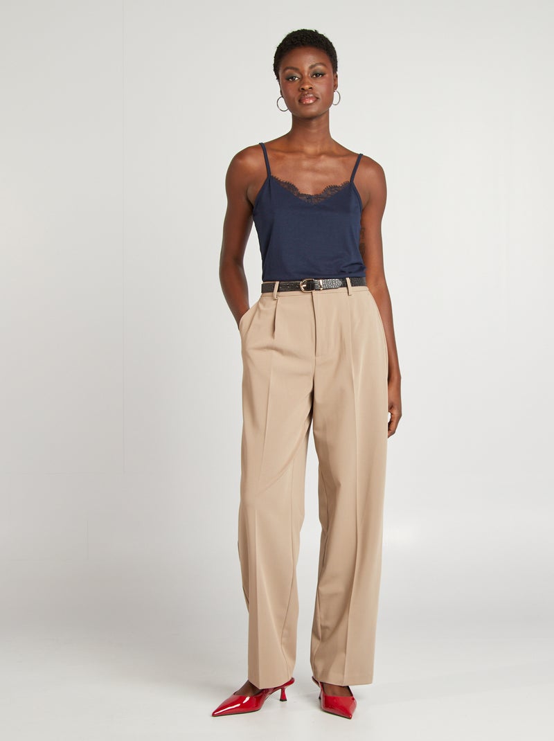 Pantaloni tailleur BEIGE - Kiabi