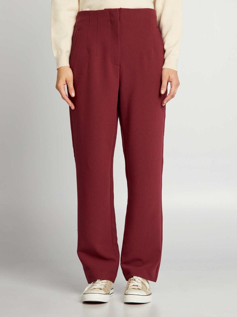 Pantaloni tailleur Bordeaux - Kiabi