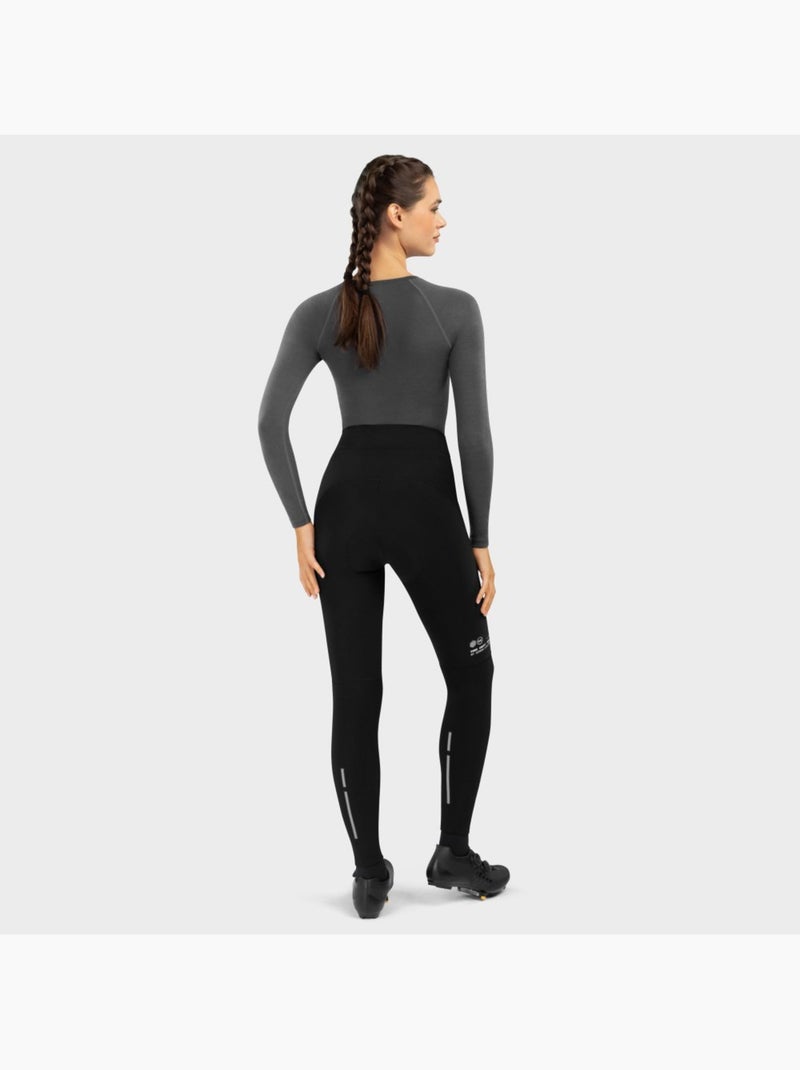 Pantaloni termici con fondello a gamba lunga donna ciclismo donna core agility Nero - Kiabi
