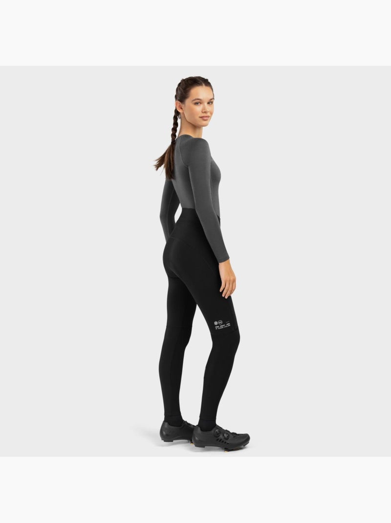 Pantaloni termici con fondello a gamba lunga donna ciclismo donna core agility Nero - Kiabi