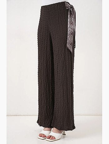 Pantaloni testurizzati con dettaglio a foulard bdart