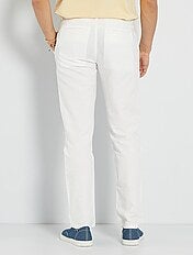 Pantaloni lino bianco uomo in promozione | Kiabi