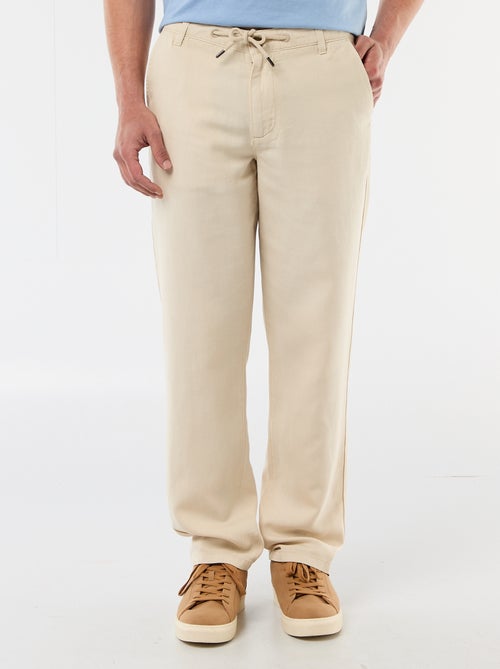 Pantaloni tinta unita in materiale leggero e morbido - Kiabi