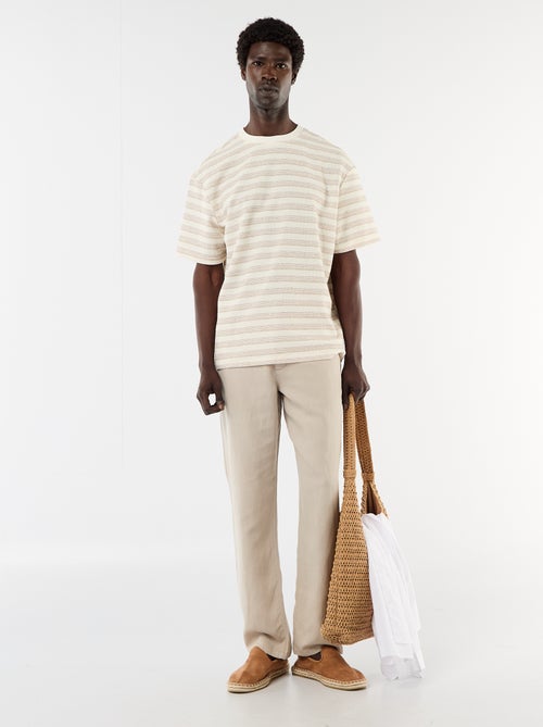 Pantaloni tinta unita in materiale leggero e morbido - Kiabi