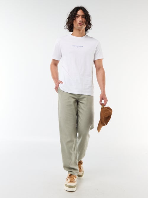 Pantaloni tinta unita in materiale leggero e morbido - Kiabi