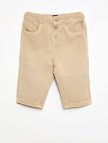 Pantaloni tinta unita in materiale morbido con taglio relax fit