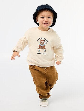 Pantaloni tinta unita in materiale morbido con taglio relax fit