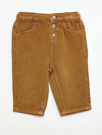 Pantaloni tinta unita in materiale morbido con taglio relax fit