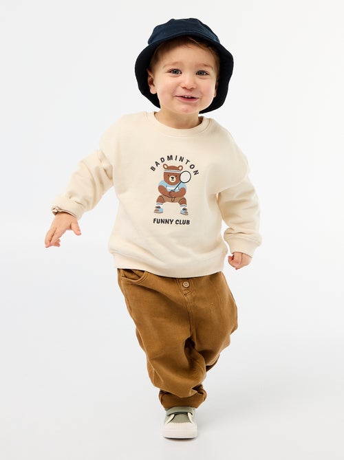 Pantaloni tinta unita in materiale morbido con taglio relax fit - Kiabi