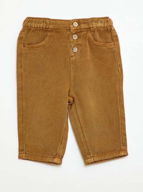 Pantaloni tinta unita in materiale morbido con taglio relax fit - Kiabi