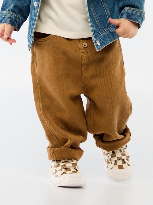 Pantaloni tinta unita in materiale morbido con taglio relax fit - Kiabi