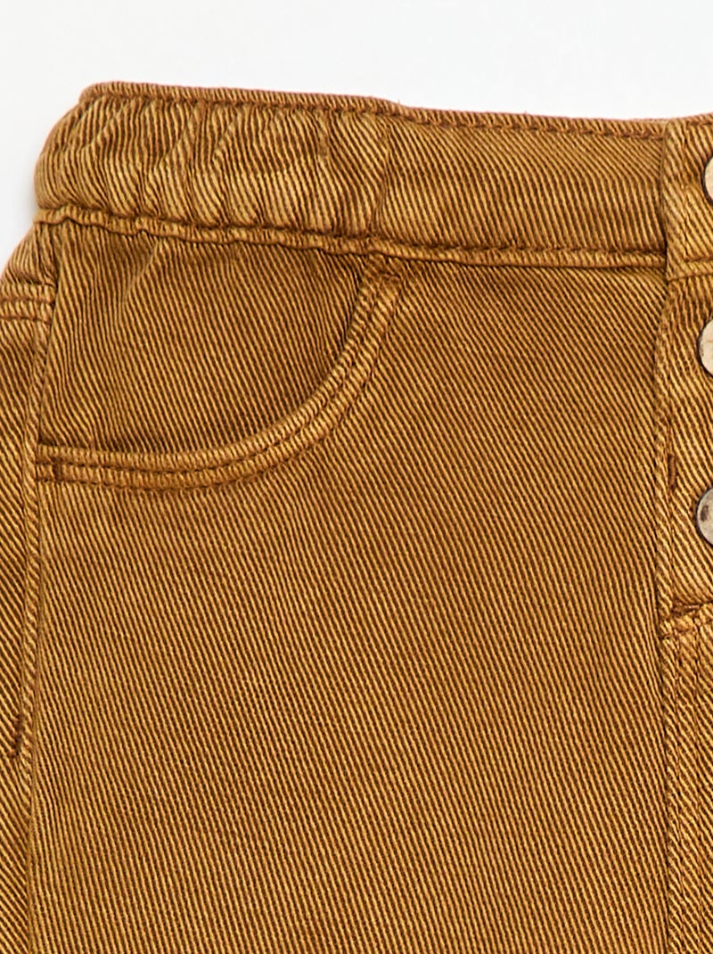 Pantaloni tinta unita in materiale morbido con taglio relax fit Marrone - Kiabi