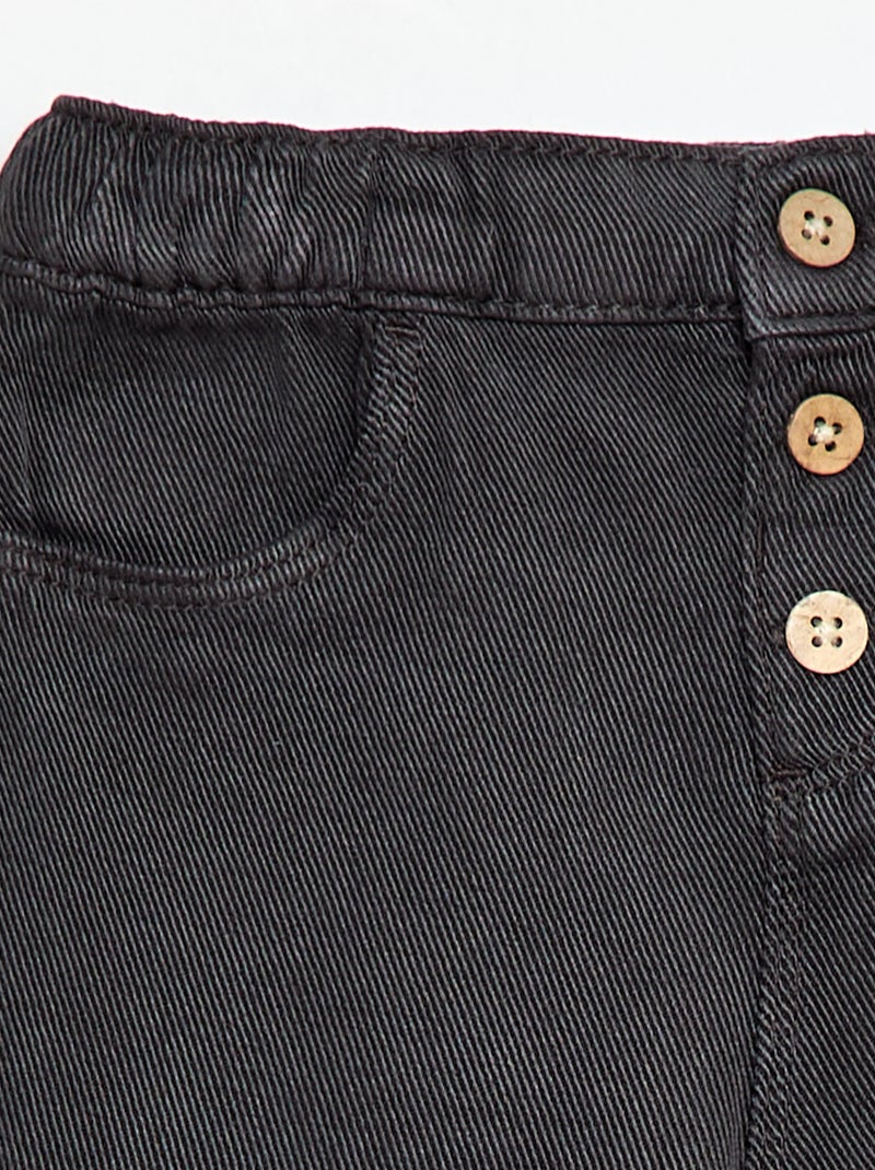 Pantaloni tinta unita in materiale morbido con taglio relax fit Nero - Kiabi