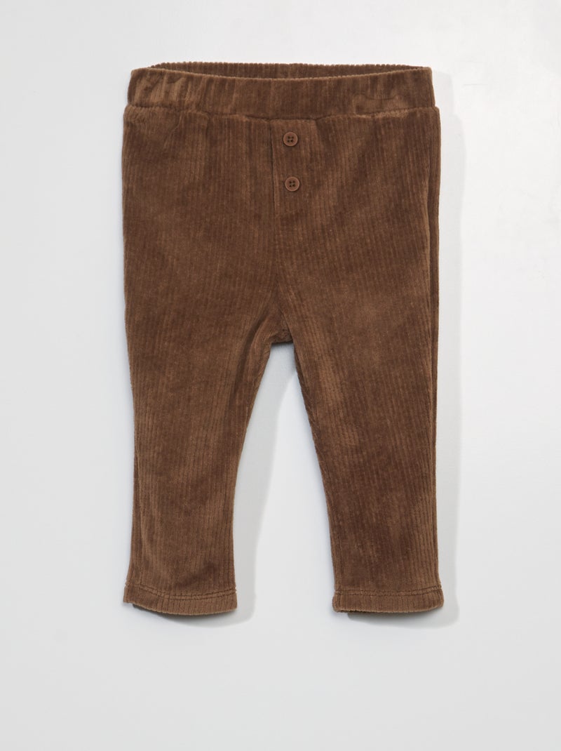 Pantaloni tinta unita in velluto a coste ARANCIONE - Kiabi