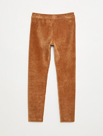 Pantaloni tinta unita in velluto a coste spesso