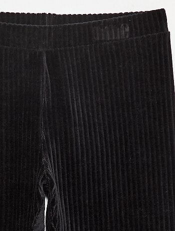 Pantaloni tinta unita in velluto a coste spesso