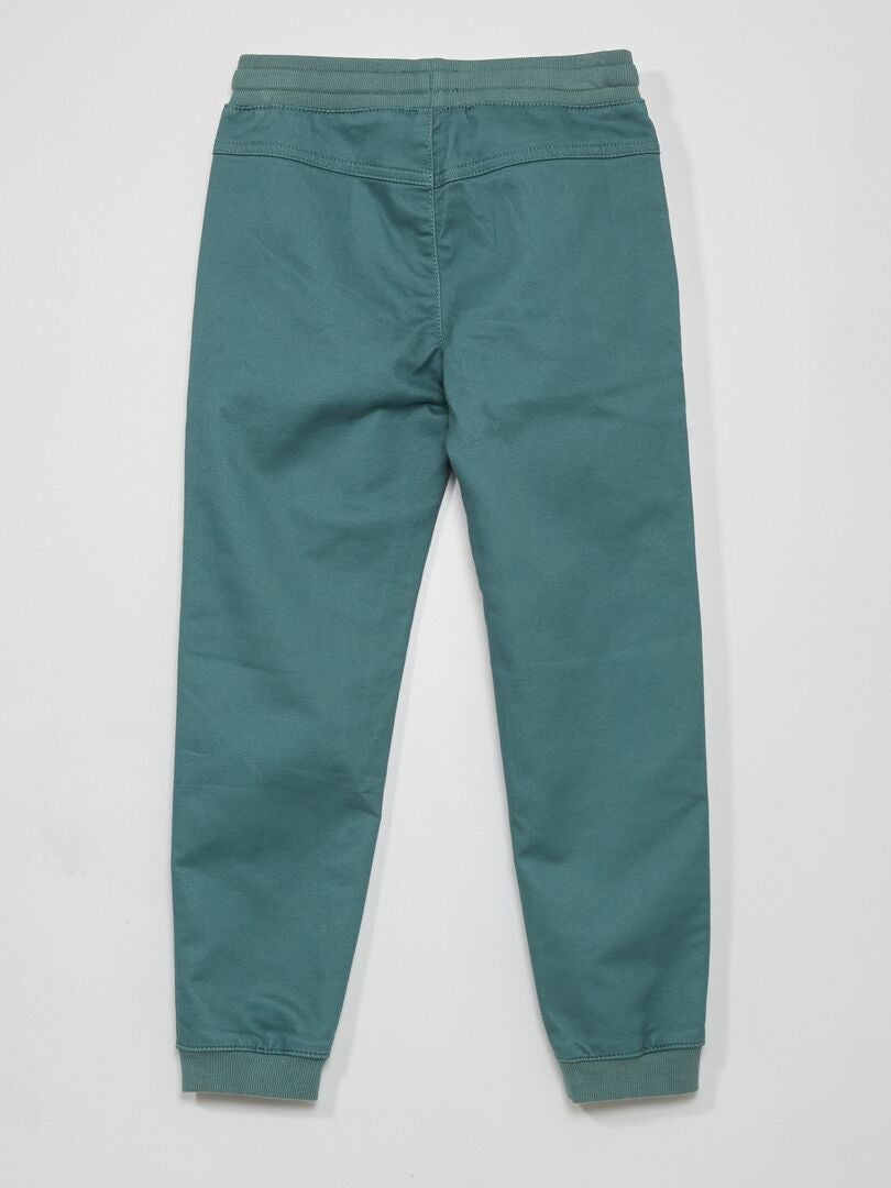 Pantaloni tinta unita joggers verde grigio - Kiabi