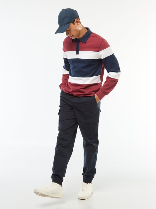 Pantaloni tinta unita multitasche con vita elasticizzata - Kiabi