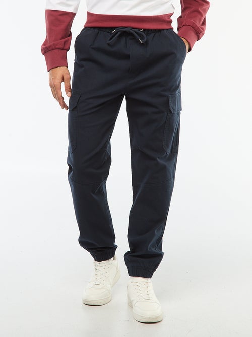 Pantaloni tinta unita multitasche con vita elasticizzata - Kiabi