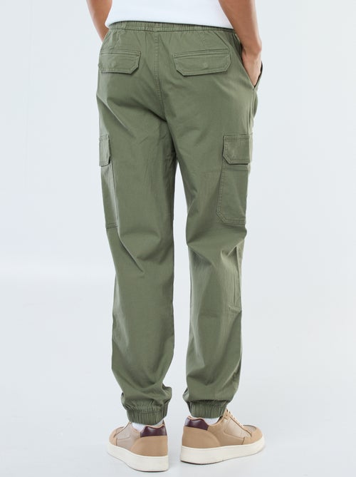 Pantaloni tinta unita multitasche con vita elasticizzata - Kiabi